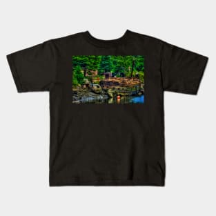 Barge Wreck On River Wear Kids T-Shirt